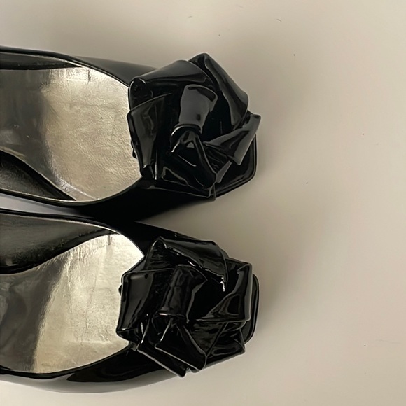 Ron White Signature, black patent (size 38.5), peep-toe with bow detail - Picture 3 of 8